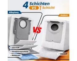 Dailygoods- Stofzuigerzakken 16 Stuks - Roborock Q Revo / Qrevo S / Qrevo Pro - Saros 10 / Saros 20 - QV 35A / QV 35S - Qrevo MaxV Ultra - Volledig mechanische productie - Stofzuigerzak