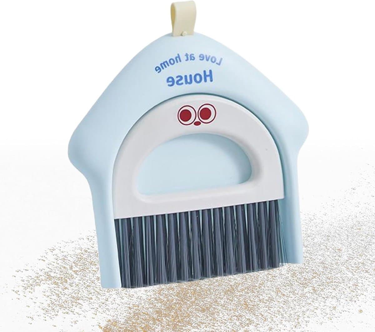 Stofblik en Bezem - Reinigingsset - Snel Opruimen - Compact Ontwerp - 18.5 x 17 cm - Blauw — afbeelding 1