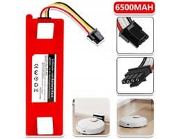 6500mAh Batterij Compatibel Met Xiaomi Roborock S50 S51 S55 - 14,4V Stabiele Prestaties - Bescherming Tegen Overbelasting En Kortsluiting Eenvoudige Installatie - Oranje