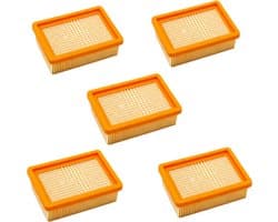 5 Stuks Voor KäRcher Stofzuigerfilterset - Filter Voor Stofzuiger -Vlakfilter voor KäRcher Wd4/Wd5/Wd6/Mv4/Mv5/Mv6 Vlakfilter