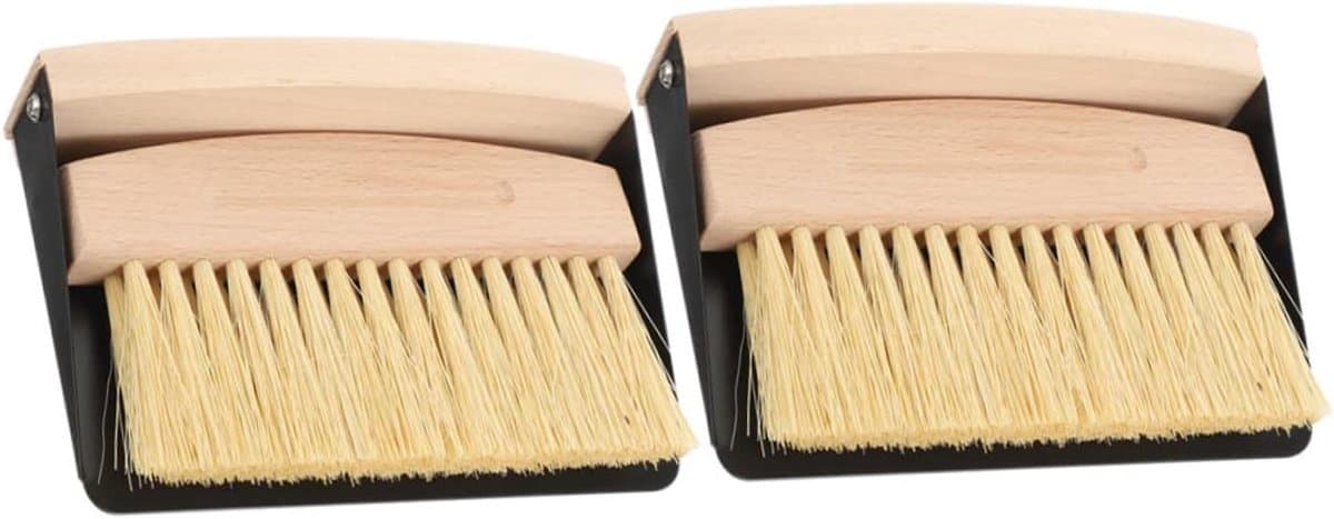 Bezem en blik set - Reinigingsset - Kleine klussen - Compact ontwerp - 15.5x10.5cm - Diverse kleuren — afbeelding 1