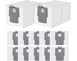 12-pack stofzuigerzakken Geschikt voor Roborock Q Revo / Qrevo S / Qrevo Pro / Qrevo Master / Qrevo Plus / Qrevo Curv / S8 MaxV Ultra / Saros 10R / QV 35S / 35A / QR 598 / 798 stofzuigers - stofzuigerzakken - 3L grote capaciteit vervangingszakken