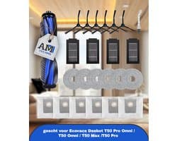 Accessoires gescht voor Ecovacs Deebot T50 Pro Omni / T50 Omni / T50 Max /T50 Pro stofzuiger, reserveonderdelen, accessoireset 1 hoofdborstel, 4 filters, 6 reinigingsdoeken, 6 stofzakken, 6