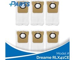 Dreame RLX41CE Stofzakken (6 Stuks, Plus.Parts® alternatief voor RDB3)