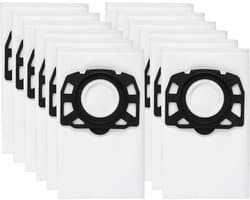 12-pack KFI 487 filterzak stofzuigerzakaccessoires - voor Kärcher WD4, WD5, WD6, MV4, MV5, MV6, WD4.000...WD5.999,2.863-006.0 - Wit