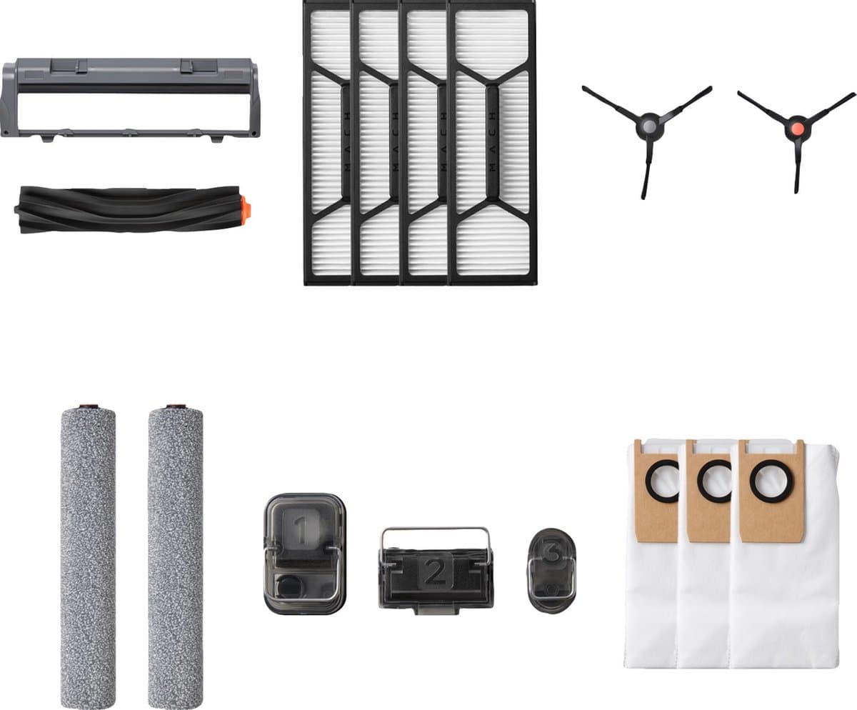 Eufy half jaar pakket voor de Eufy robotstofzuiger S1 pro / S1 Series - (1 x Rolling Brush + Guard, 4 x High-performance filter, 2 x side-brush (set of 2), 2 x Rolling Mop, 1 x Dirty water reservoir, 3 x dustbag) — afbeelding 1