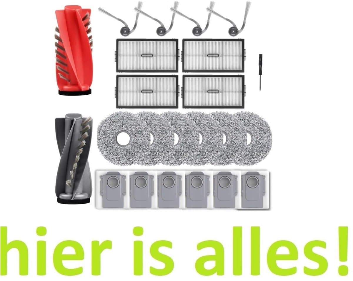 Grote set accessoires compatibel met Roborock Saros 10R - zakken - moppen - filters - motorfilter - hoofd en zijborstel - hoogwaardige vervanging — afbeelding 1