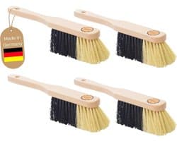 4x Handveger Hout met Fijne Kunstborstels voor Stof en Kruimels