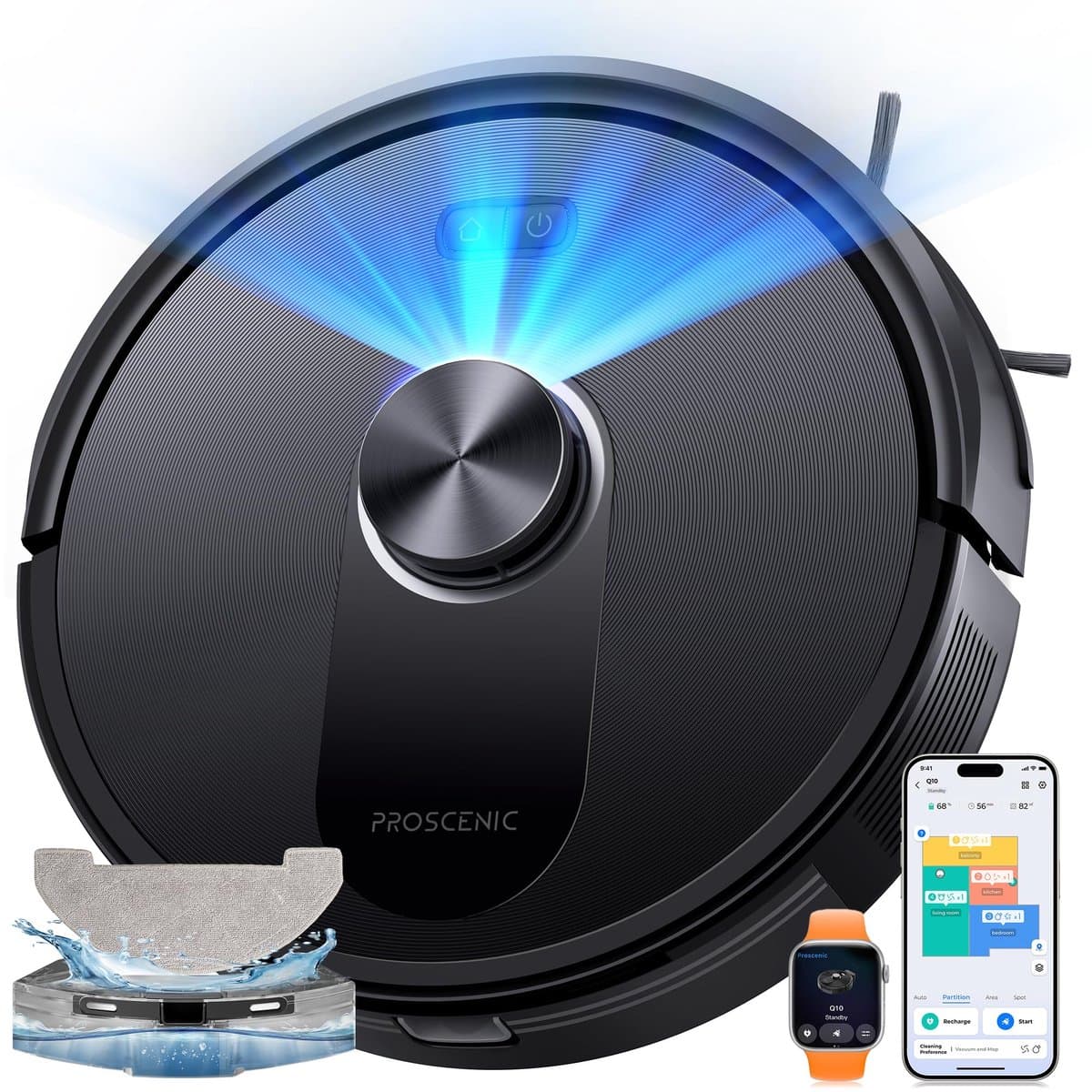 Proscenic Q10 robotstofzuiger & dweilrobot — afbeelding 1