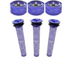 6-stucks vervangende HEPA-filters voor voor- en na-motor voor Dyson V6 DC58 DC59 DC62 DC72 DC74 SV03 SV04 SV05 SV06 SV07 SV08 SV09 Absolute Animal Motorhead stofzuiger