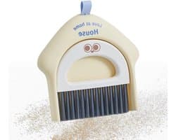 Bezem En Stofblik - Mini Stoffer Set - Snel Opruimen - Compact En Handig - 18.5x17cm - Meerdere Kleuren