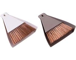 Mini Bezem Set - Stofpan Borstel - Desktop Schoonmaken - Ruimtebesparend Opbergen - 15x17cm - Willekeurige Kleur
