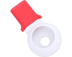 Boorstofopvangbak - Stofvanger Boor - Stofvrij Boren - Geïntegreerde Boorgeleider - 12 x 6 cm - Wit Rood