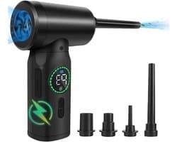 Draadloze Stofzuiger - Luchtblazer Kruimeldief - Auto en Huis Reinigen - 2-in-1 Functionaliteit - 500 Gram Gewicht - Zwart