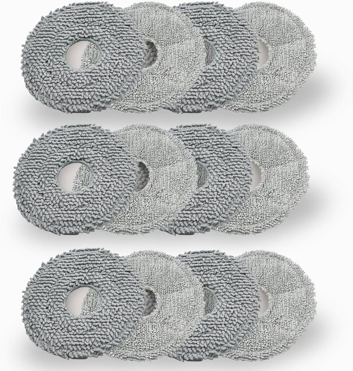 PromoHome 12x microvezel/chenille dweilpads Geschikt voor Dreame L10s Pro Ultra Heat, L10 Ultra/Prime/Dreamebot L10s Plus, L10s Pro Gen 2 L20 Ultra — afbeelding 1