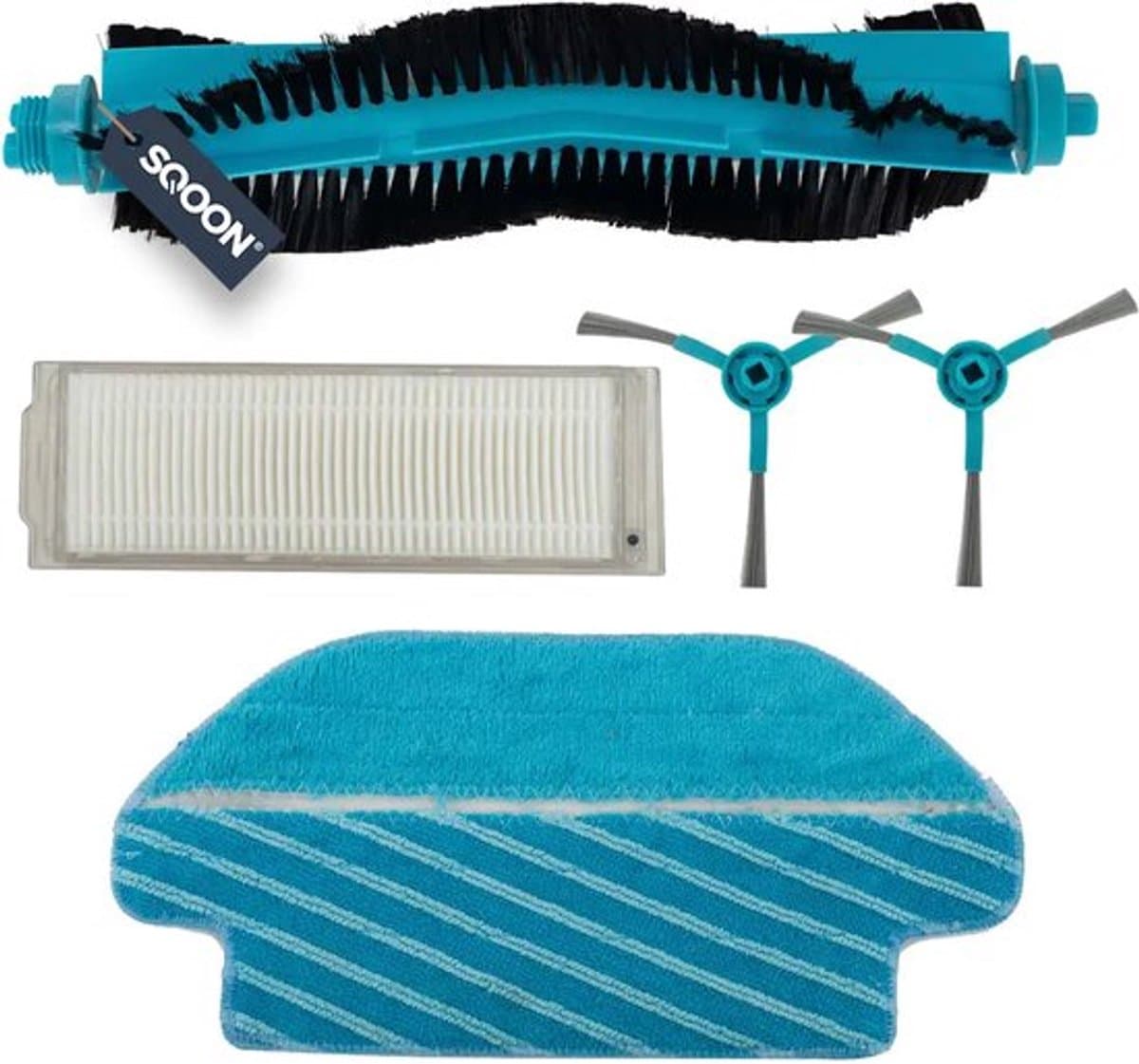 SQOON® Onderhoudsset Geschikt voor Cecotec Conga 3290 / 3390 / 3490 / 3590 / 3690 / 3790 Serie – 5-delig — afbeelding 1