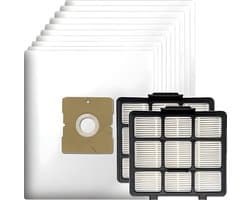 10x Stofzuigerzakken en 2x HEPA Filter geschikt voor Inventum ST207 ST306 ST307 ST308 stofzuigers - Vervanging stofzakken SZ300 21200900120 en 21200900010