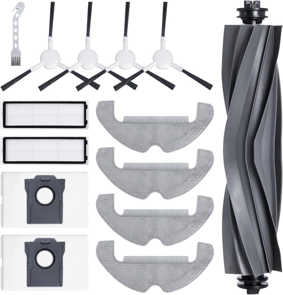 Allecto Plus - Accessoireset voor robotstofzuiger. Hoofdwalsborstel, Hepa-filters, dweilpads, zijborstels, stofzakken, borstel. Geschikt voor Dreame D10 Plus Gen 2. Optimale reiniging. — afbeelding 1