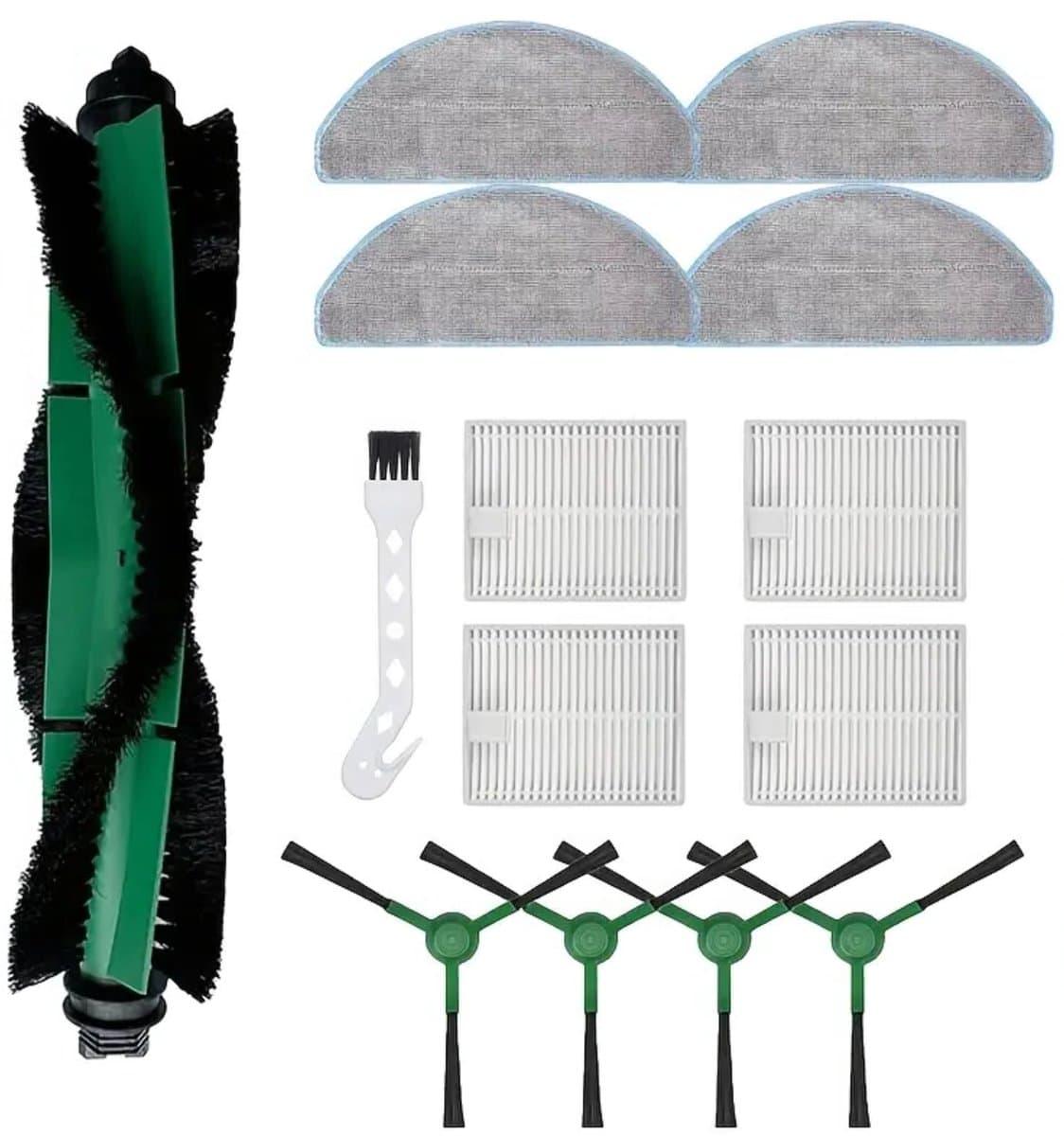 PolkaHome® vervangingsset geschikt voor iRobot Roomba Combo Essential Y0110 Y0112 Y0140 Y0510 Combo 2 Essential, IRobot Roomba 105 Combo, Q0120 Y0140 Y0110 Q011, Accessoires, onderdelen — afbeelding 1