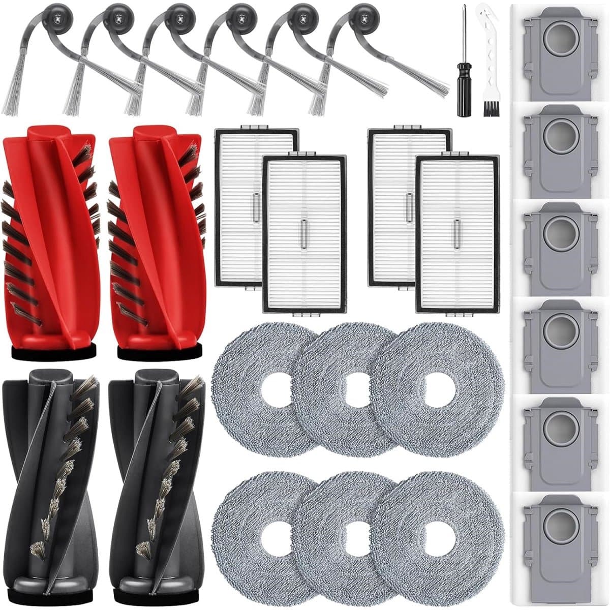 GELLDG Accessoires geschikt voor robotstofzuigers - Set van 28 stuks - Geschikt voor Roborock Saros 10R/Qrevo CurvX/Qrevo Curv 2 Pro — afbeelding 1