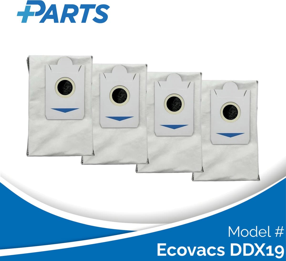 Ecovacs DDX19 Stofzakken (4 Stuks, Plus.Parts® alternatief voor DDB030025) — afbeelding 1