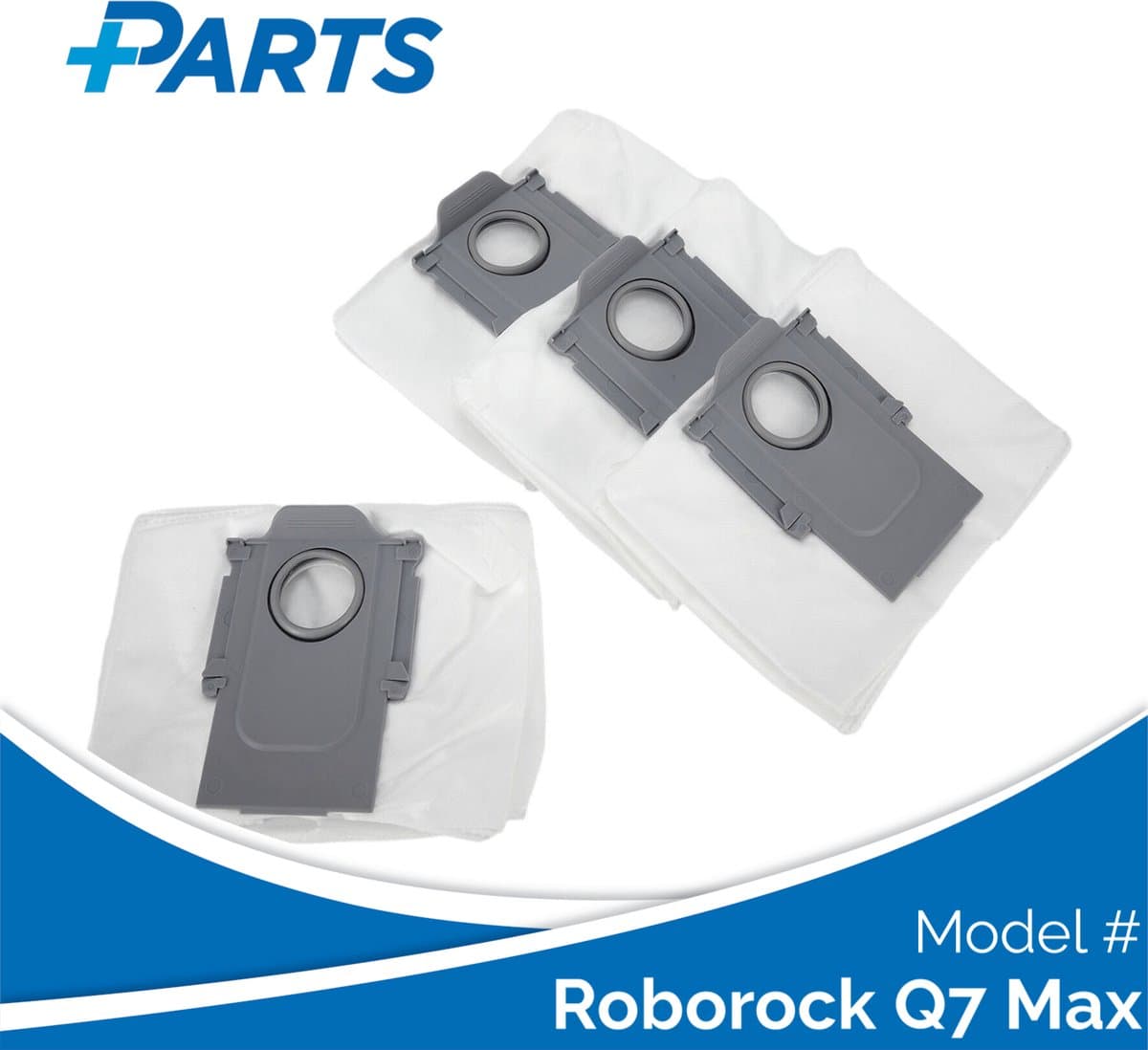 Roborock Q7 Max Stofzakken (4 Stuks, Plus.Parts® alternatief voor 8.02.0132) — afbeelding 1