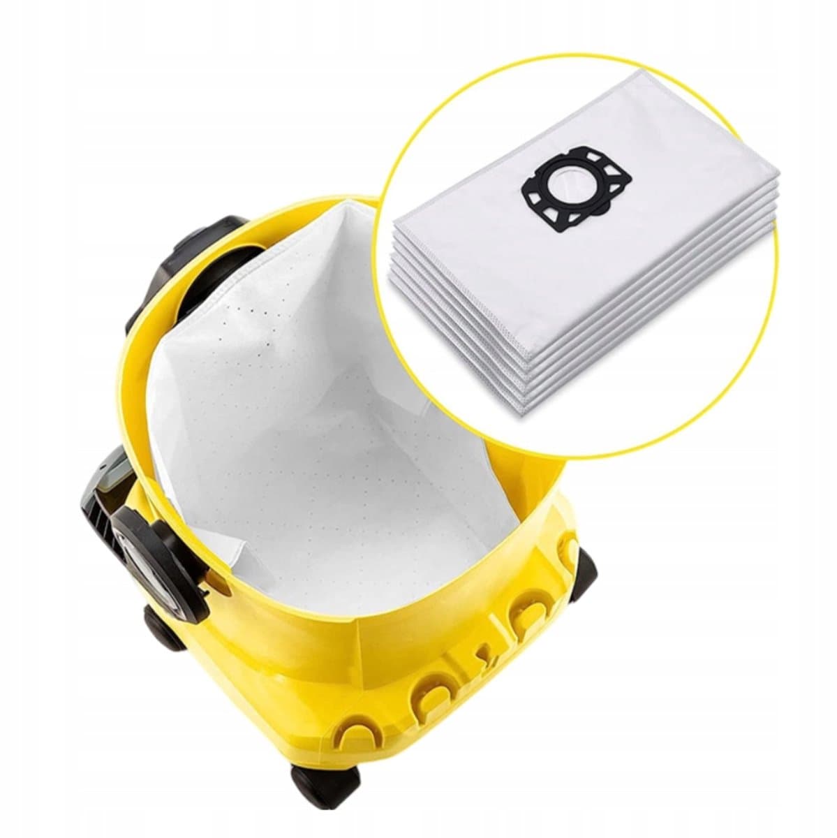 Karcher WD Serie - Stofzuigerzak - Versterkt - Compatibel met WD4 WD5 WD6 MV4 MV5 MV6 — afbeelding 1
