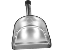 Stofblik Van Pp-materiaal - Handvuilnisschep Bureaublad - Snel Opruimen - Precisie Rand - 39 x 23 x 8.5 cm - Zilver
