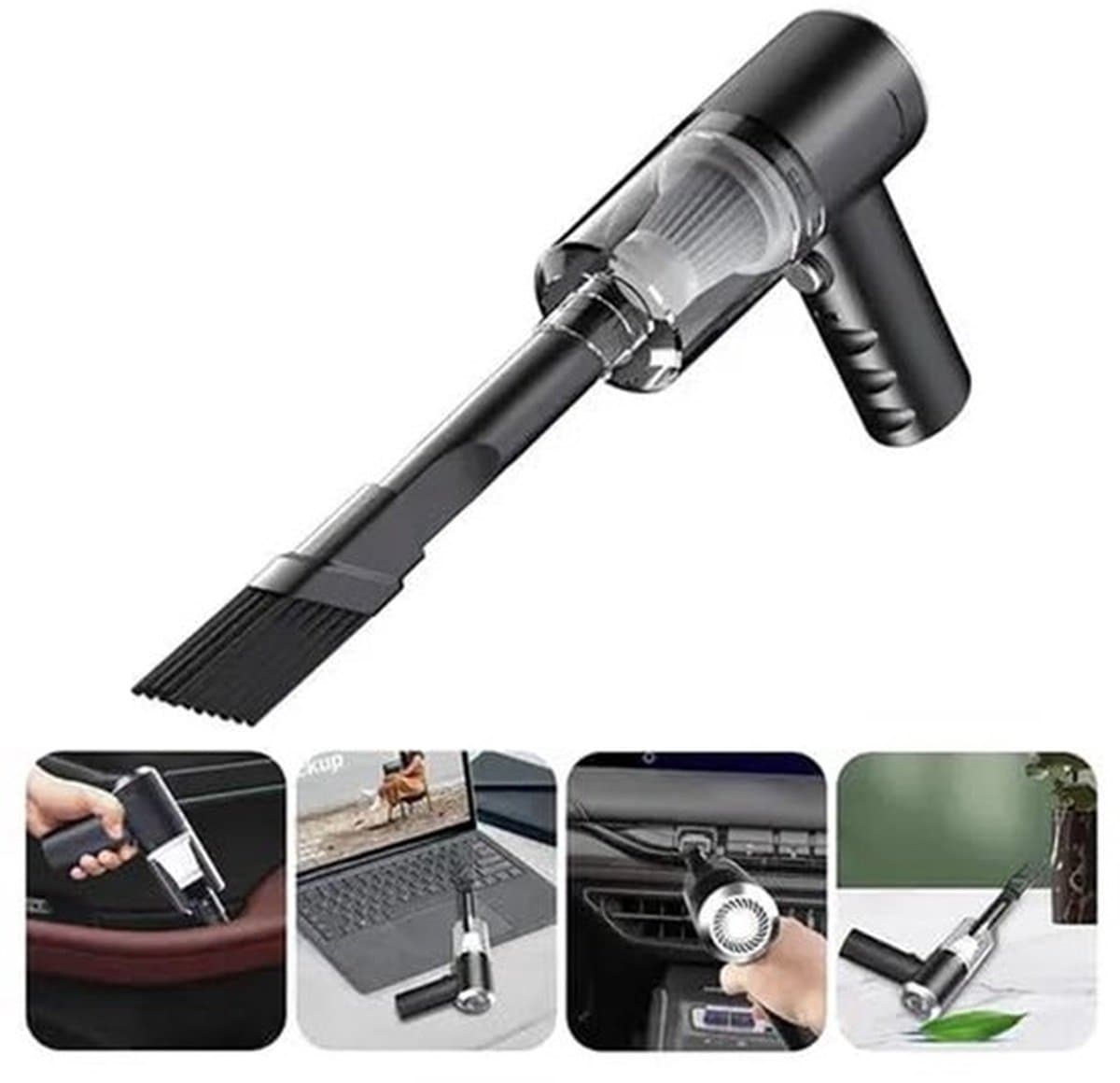 Autostofzuiger Draadloze handheld drie-in-één stofzuiger - Mini draagbare, USB snoerloze, oplaadbare mini-stofzuiger Geschikt voor auto's, huizen en kantoren — afbeelding 1