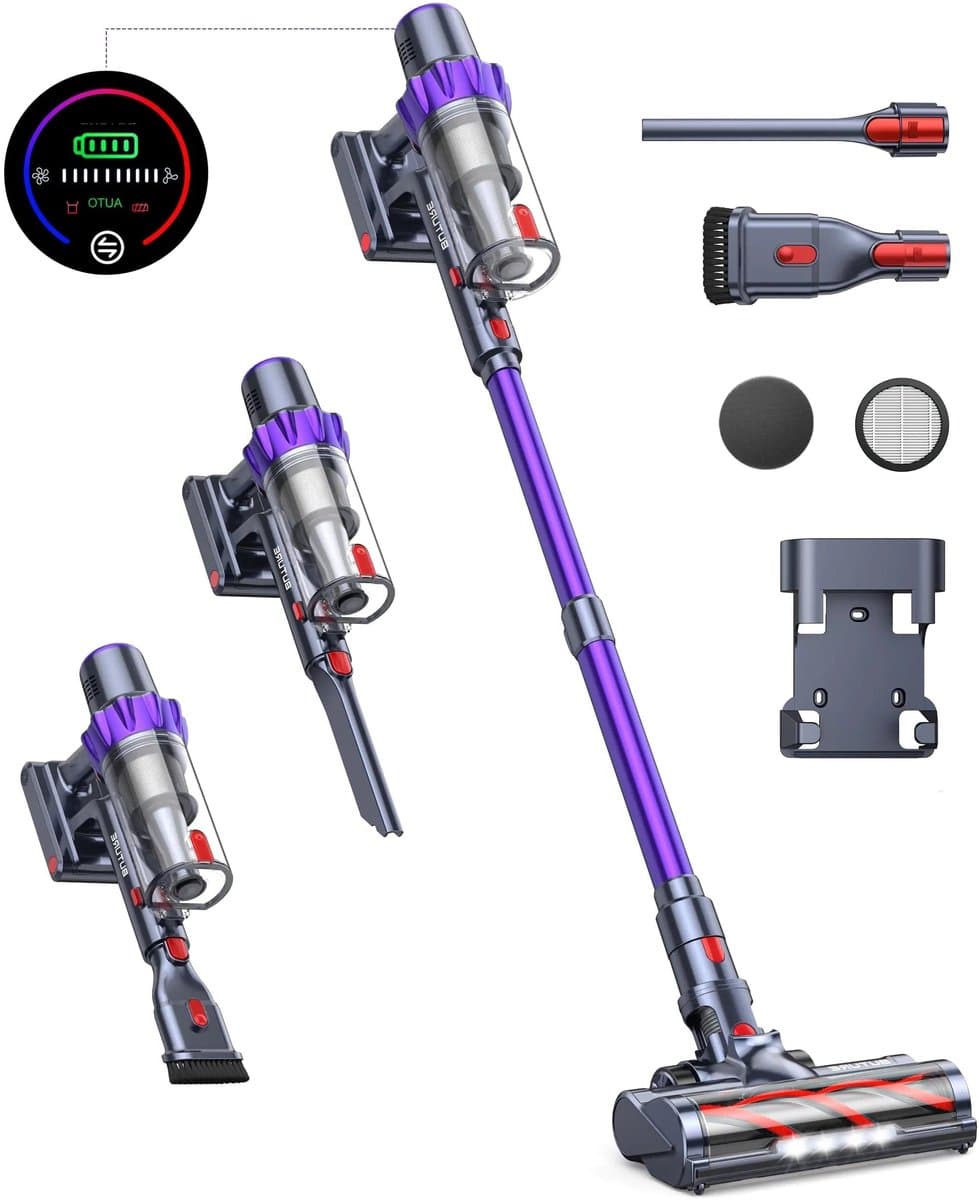 Steelstofzuiger - Vacuum Cleaner - Draadloze Stofzuiger- Kruimeldief Snoerloos - 500W - 48KPa - Handstofzuiger - 1.5L Stofreservoir - Automatische Zuigkracht Aanpassing - Ideaal voor Huisdierharen, Tapijt en Harde Vloeren — afbeelding 1