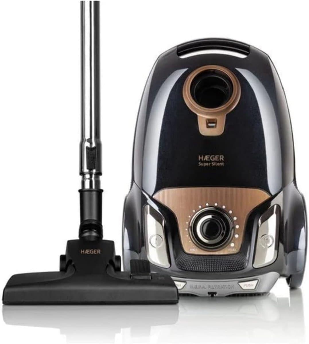 Stofzuiger 750W met 4 liter capaciteit - Zwart en Stil — afbeelding 1