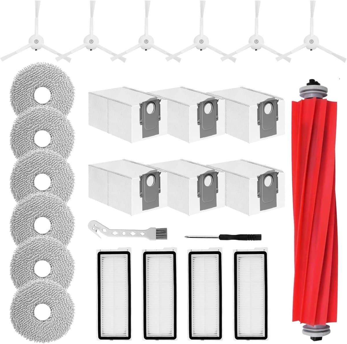 Accessoires gescht voor Roborock Qrevo Pro/Qrevo S/Qrevo MaxV, Reserveonderdelen Robot Stofzuiger Stofzakken Hoofdborstel Doeken Filters Zijborstels Reserveonderdelen — afbeelding 1