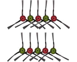 (10 stuks) N10 Zijborstel Vervangende Onderdelen Geschikt voor Robot Vacuüm Ecovacs DEEBOT OZMO N10 N10 Plus 920 950 T8 AIVI Max T9 T5 N5 N7 N8+ N8 Pro N8 Pro DX55 DX93 DJ65 Zijborstels 5 paar