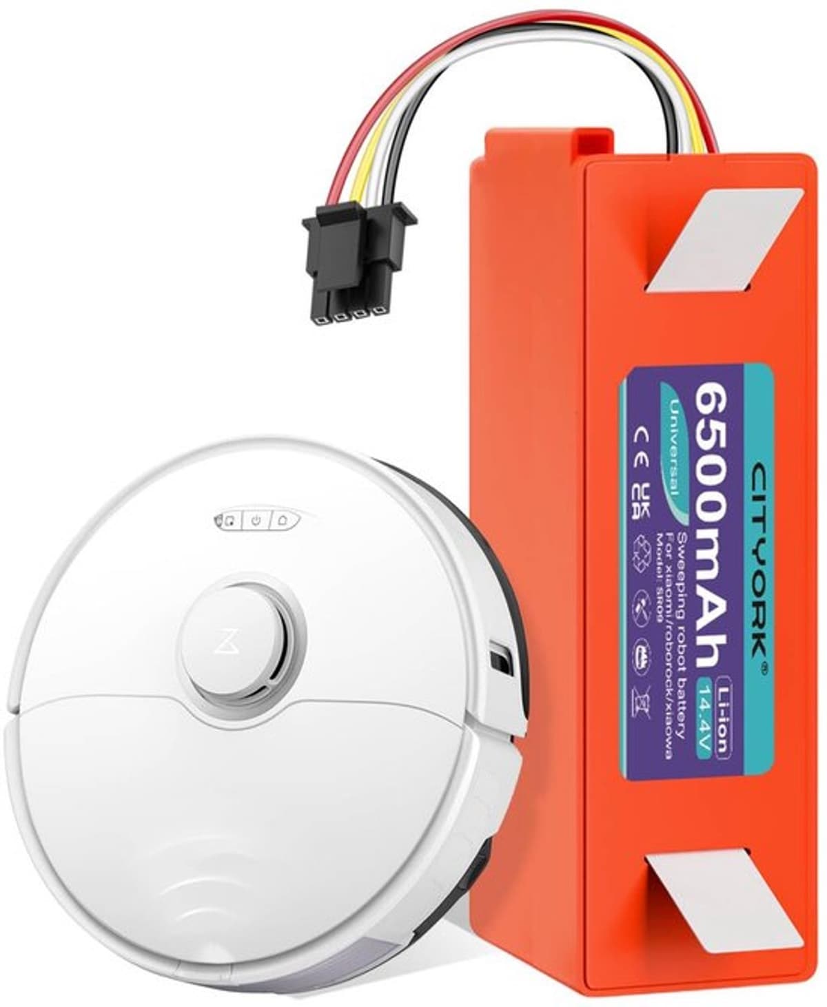 14,4 V/6500 mAh accu voor Qrevo S/Qrevo Plus/Qrevo Pro/Slim/Master Q380RR, voor Q5, Q7, Q8, S7, S6, S5 Plus/Pro/Max/MaxV Ultra, voor S50, S51 — afbeelding 1
