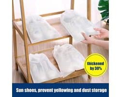 50 Stuks Stofzakken voor Schoenen met Trekkoord - Reistas Organizers