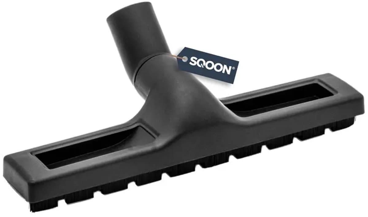 SQOON® Harde vloeren borstel 32 mm - Pro-uitvoering met extra lang nylon haar en rubberen wieltjes - Geschikt voor universele stofzuigers met 32 mm aansluiting — afbeelding 1