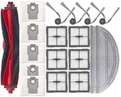 Stofzuiger accessoireset - geschikt voor Roborock Q10 VF+/PF Robotstofzuiger - 1 Hoofdborstel - 5 vacuümzak - 2 Dweildoek - 4 Zijborstels - 6 Filter - 18stuks