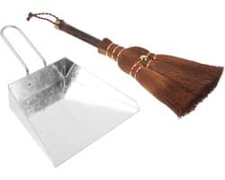 Mini Bezem Stoffer - Garde Bezem - Kleine Ruimtes Schoonmaken - Compact en Praktisch - 18.5 x 14 cm