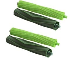 Dailygoods- Borstels Set van 2 - Reserveonderdelen voor iRobot E-serie - Rolborstels - Rubber - Hoogwaardig materiaal - Verbeterde zuigkracht - Stofzuigerborstels
