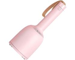 Mini Stofzuiger - Desktopreiniger Handheld - Bureau Schoonmaken - Draadloos Oplaadbaar - 7x7x17.5 cm - Roze