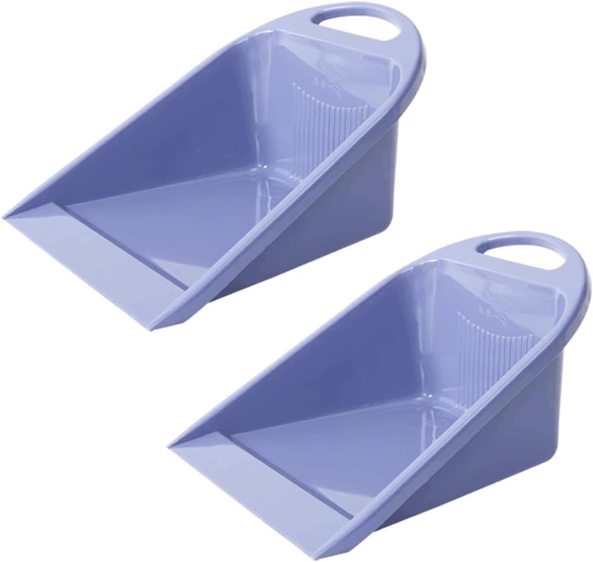 Stofblik Kunststof - Handwasbare pan - Bureau reinigen - Ergonomisch handvat - 28.5 cm - Blauw — afbeelding 1