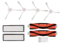 Dailygoods - Borstel Filters Witte Platte Kam Kit - Vervangende Hulpstukken - Geschikt voor Mijia 1C - Robot Stofzuiger Accessoires - Efficiënt en Com...