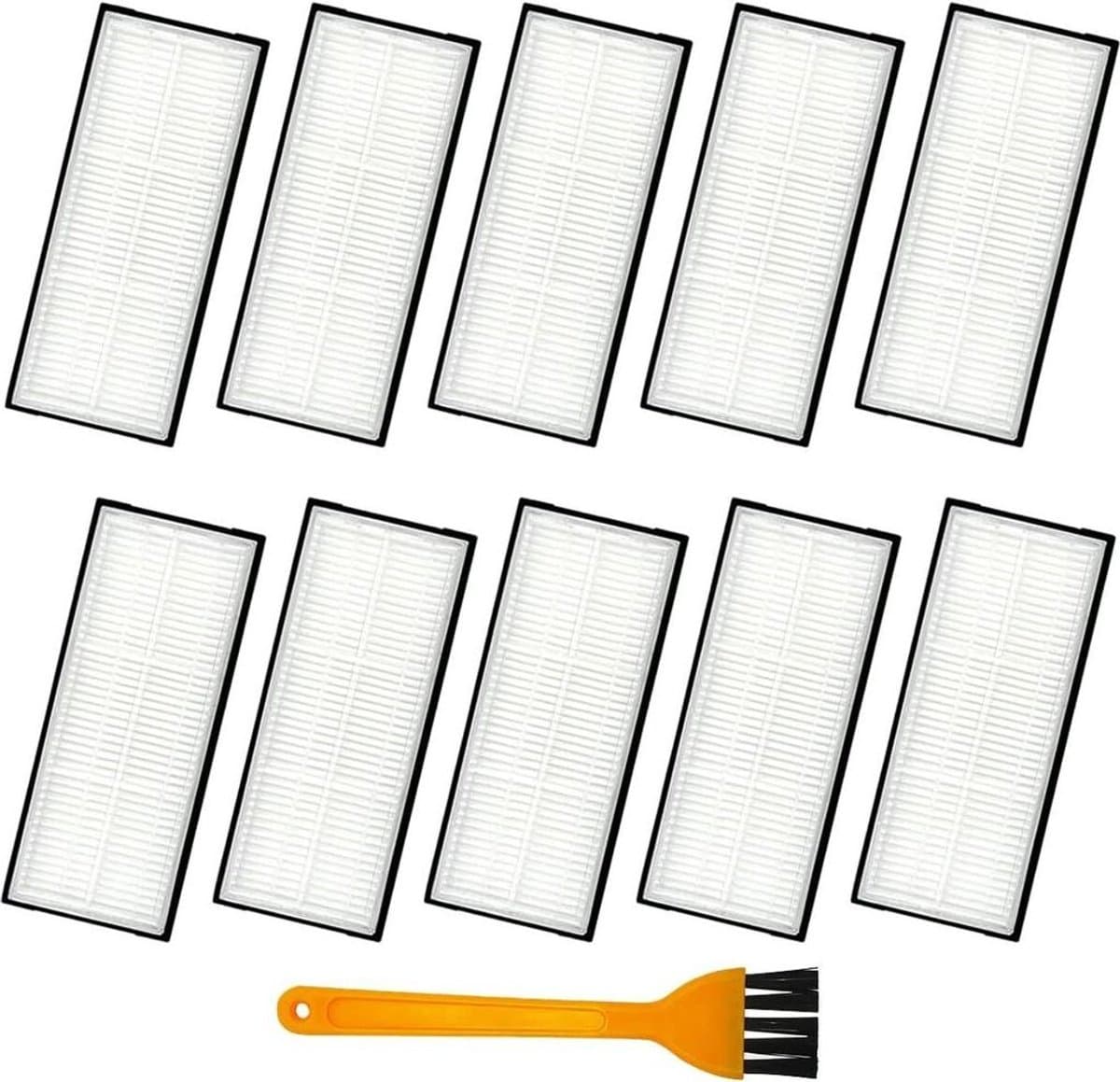 Vervangingsfilters Geschikt voor Roborock S7, T7S, T7S Plus, S8, S8+, S8 Pro, S7 MaxV, Ultra en S7 Pro Ultra – wasbaar en herbruikbaar. Inclusief 10 filters en 1 reinigingsborstel. — afbeelding 1