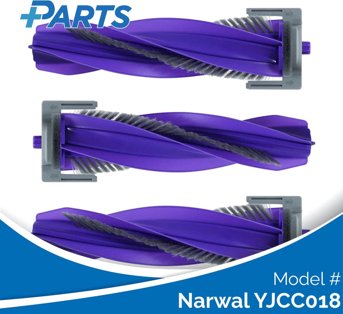 Narwal YJCC018 Borstels (3 Stuks, Plus.Parts® alternatief voor CP-PJ-A00090-00-00) — afbeelding 1