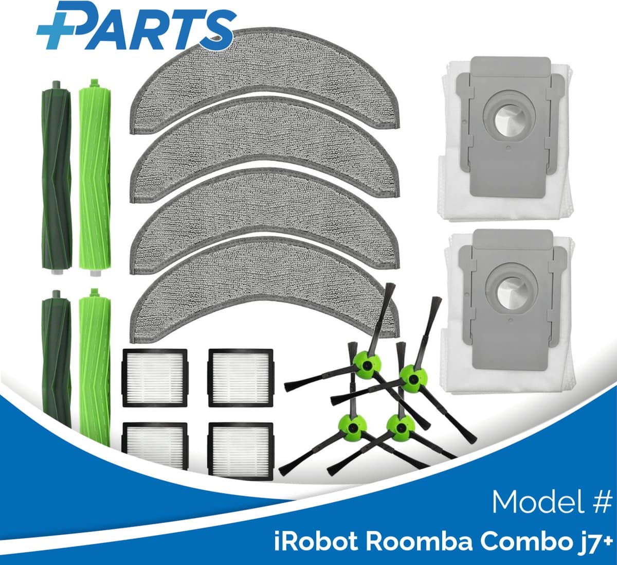 iRobot Roomba Combo j7+ Onderhoudsset (Plus.Parts® alternatief voor 4812261 / 4812262) — afbeelding 1