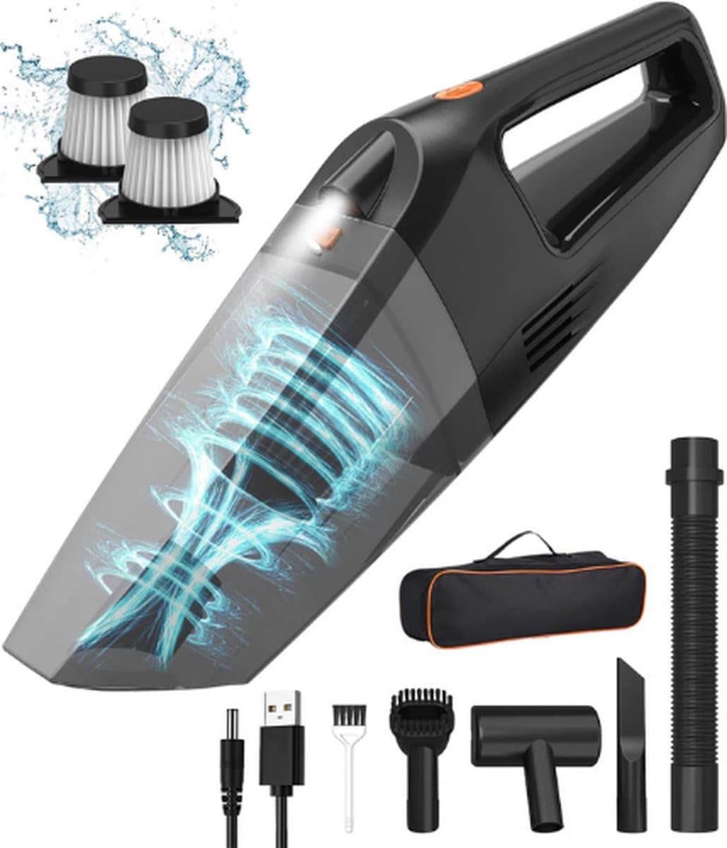 Kruimeldief - Kruimelzuiger - Handstofzuiger - USB Oplaadbaar - Met LED Lamp - 120W - HEPA Filter - Zakloos - Nat en Droog — afbeelding 1