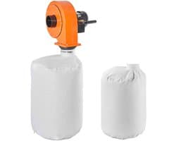 Stofafzuigsysteem voor Wandmontage, 1 Pk, 951,45 M³/U, Stofafzuiger met 2,5-Micron Stofopvangzak Van 79,5 Liter, Geschikt voor Houtbewerking, Werkplaatsen en Industriële Toepassingen