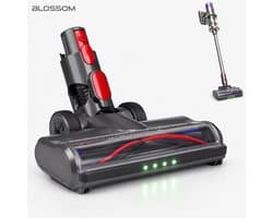 BLOSSOM Zuigmond Geschikt voor Dyson Steelstofzuiger V7/V8/V10/V11/V15/G5 - Vloerzuigmond - Stofzuigermondstuk - Stofzuigeraccessoires - Met LED Lampen - Zwart