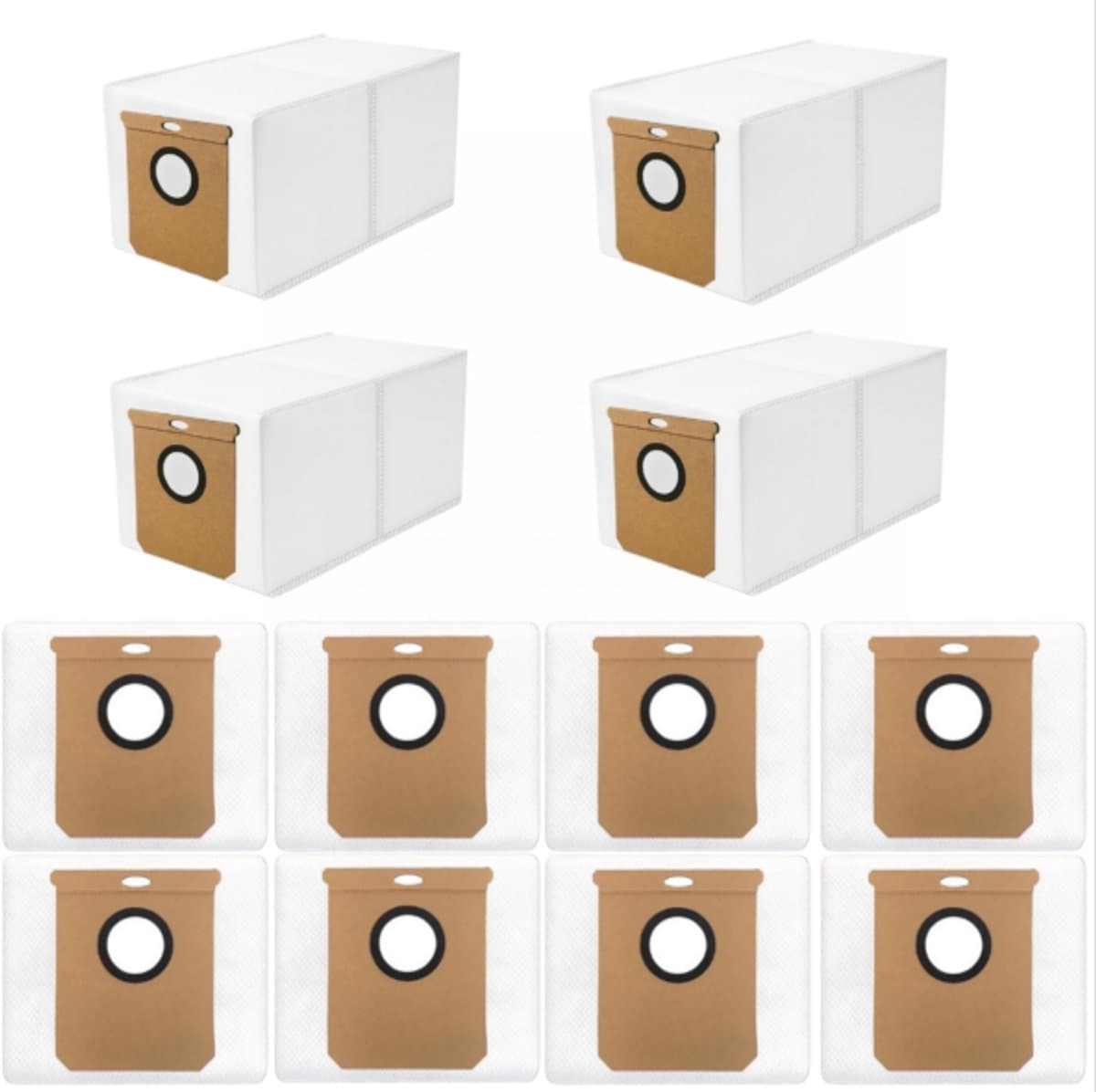 12 Stuks Stofzakken Geschikt voor Eufy L60 SES, L60 Hybrid SES & L50 SES - 2,5L Stofzuigerzakken voor Self-Empty Station — afbeelding 1