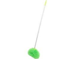 Plafondventilator Reiniger - Stofdoek Uitschuifbaar - Hoge Plekken Schoonmaken - Verstelbare Aluminium Steel - 140 cm - Groen